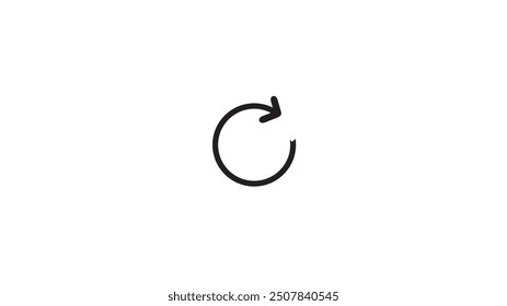 Abstract Try again icon symbol vector template on white background.