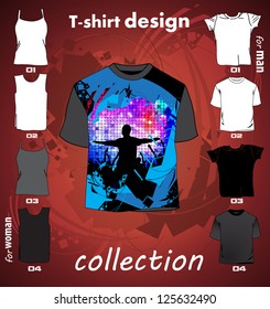 Ilustración del vector de diseño de camisetas abstractas