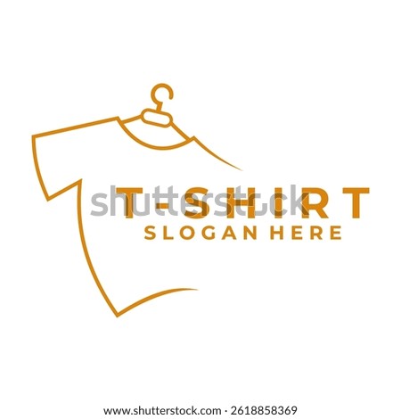 Abstract T-shirt line art logo design vector template