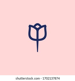 Plantilla de diseño del logotipo de tulipán abstracto