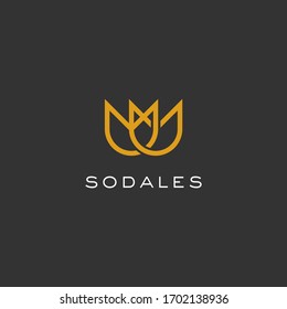 Plantilla de diseño del logotipo de tulipán abstracto