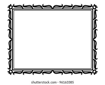 abstract tulip ornamental decorative frame
