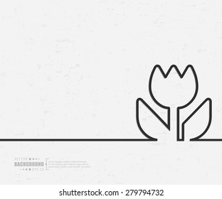 Abstract tulip vector background. For web and mobile applications, illustration template design, creative business info graphic, brochure, banner, presentation, concept poster, cover, booklet, document.