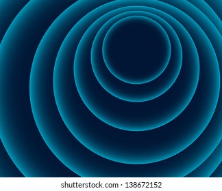 Abstract tunnel background with glow and blue