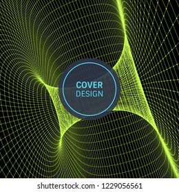 Abstract tunnel grid. 3d vector illustration. Can be used as digital dynamic wallpaper, technology background. 