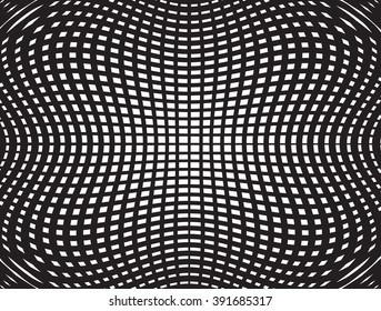 abstract tunnel grid black and white background