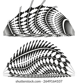 Abstract tunnel illusion. Wavy grid pattern. Three dimensional effect. Vector modern graphic.