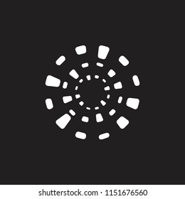 abstract tunnel modern circle logo vector