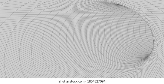Túnel abstracto. Tecnología cibernética de red. textura 3D.