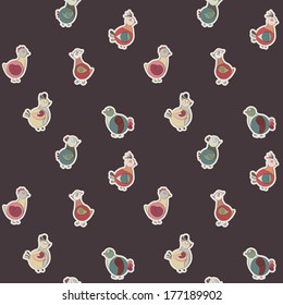 abstract turkey birds and pigeons. 