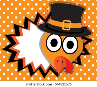 abstract turkey for thanks giving background vector illustration