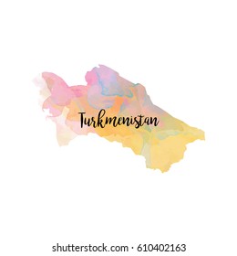 Abstract Turkmenistan map