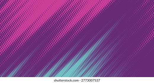 Abstract turqoise and pink on purple background