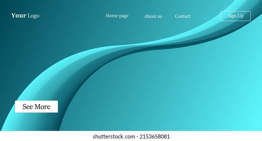 Abstract turquoise background color Mixing light. Landing page design for website or mobile app. EPS10 vector illustration.