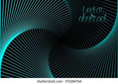 Abstract Turquoise Background. Colorful Structure and Scenic Stairs. Vector Illustration
