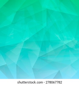 Abstract turquoise background with crystals, vector