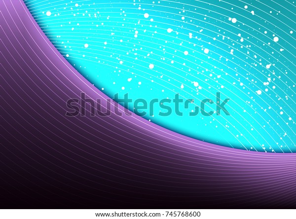abstract turquoise background of curved\
lines. Swoosh elegant halftone futuristic graphic modern curve with\
light flares. Vector\
illustration