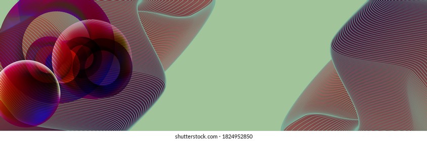 Abstract turquoise background on Quiet Green Quiet Wave color mint futuristic elements banner geometric blue gradient. Stock vector eps10