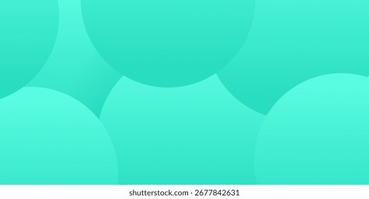 Abstract turquoise background with overlapping circle shapes.