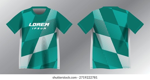 abstrato turquesa padrão de fundo para o esporte jersey design mockup