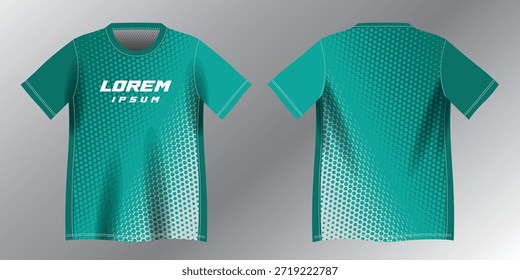 Patrón de fondo turquesa abstracto para la maqueta de diseño de jersey deportivo
