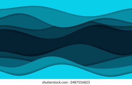 Abstractas azul turquesa moderno fondo de corte de papel adecuado para el diseño de Fondo de pantalla, póster y Anuncio