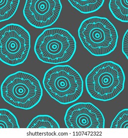 abstract turquoise circles on a gray background vector art, idea for decoration