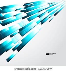 abstract turquoise design elements on a light background.