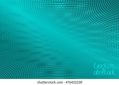 Abstract Turquoise Floral Pattern. Aqua Structure Texture Background. Vector Illustration
