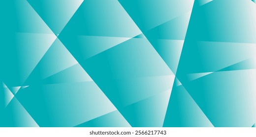 Abstract Turquoise Geometric Pattern: A seamless blend of geometric shapes and gradients create a vibrant turquoise abstract background.