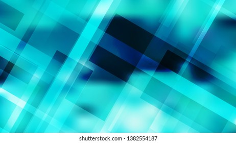 Abstract Turquoise Geometric Shapes Background Illustration
