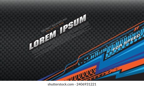 Abstract turquoise geometric shapes sports background design. Rally racing sport grunge background.