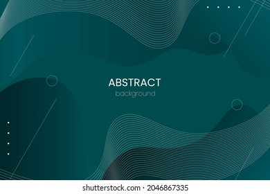 Abstract turquoise gradient geometric background. Modern background design. Wave liquid shapes composition creative templates. Fit for presentation design. website, basis for banners, wallpapers