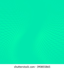 Abstract turquoise green soft and smooth halftone background with retro style concept design.