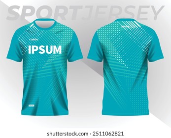 Plantilla de diseño deportivo de jersey de jade o turquesa abstracta