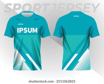 abstract turquoise or jade jersey sport design template