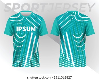 abstract turquoise or jade jersey sport design template