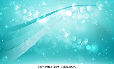 Abstract Turquoise Lights Background Design