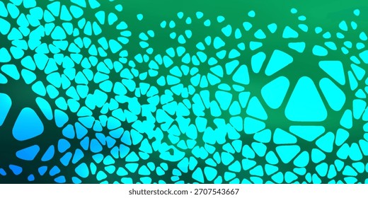 Patrón Abstractas Del Mosaico De La Turquesa Con Las Formas Del Teal En Fondo Verde Del Gradiente