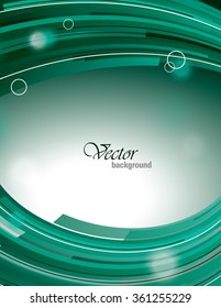 Abstract Turquoise Shiny Background. Vector Illustration with Sparkles.