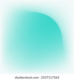 Abstract turquoise Spot with blur and gradient. Abstract turquoise shape. A trending object for the design of posters, banners and promotional