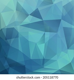 Abstract turquoise triangles vector background