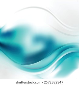 Abstract Turquoise Wave Design Background