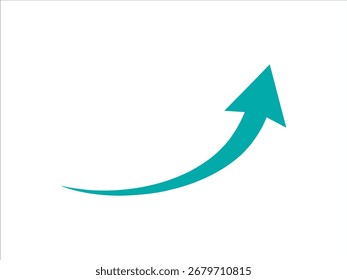 Abstract Turquoise Wave on White Background Minimalist Design Element Ideal for Web Design and Branding