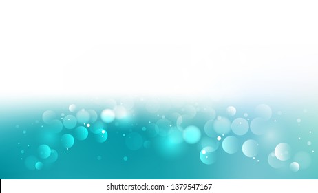 Abstract Turquoise and White Defocused Background Illustration