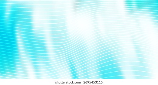 Fondo Abstractas de la onda de la turquesa y del blanco con las líneas suaves del gradiente, diseño moderno del patrón que fluye,