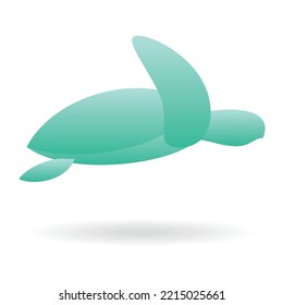 Abstract Turtle illustration design and logo art