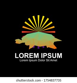 Abstract turtle Logo. Animal Logo Design Template