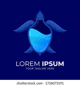 Abstract Turtle Logo Design Inspiration - Stop plastic pollution the ocean