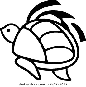 Resumen Diseño del icono del logotipo de la tortuga, ilustración del vector, imagen del material vectorial, símbolo del símbolo de la tortuga